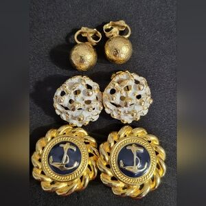 #3 Vintage Earring Lot One Signed Zentall